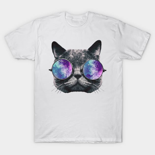 Cat Eye Galaxy T-Shirt by ktdesigns